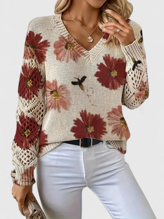 Serenite™ | Elegant Floral Sweater