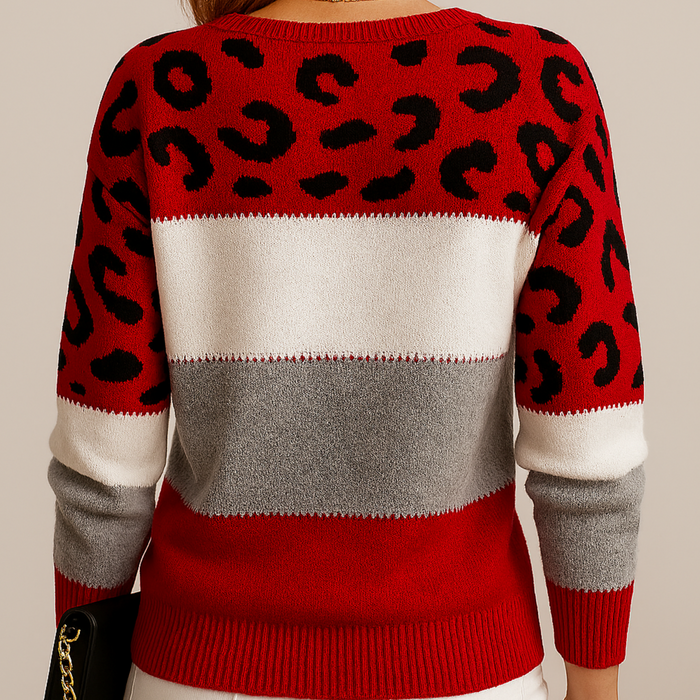 Liora™ | Leopard Colorblock Sweater
