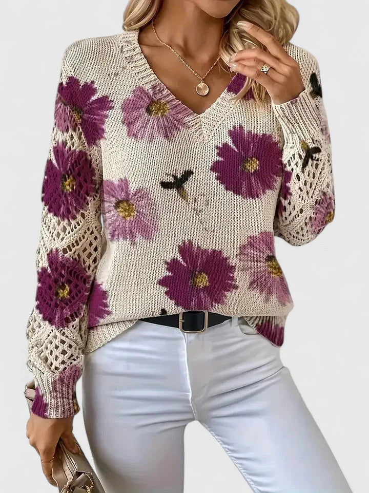 Serenite™ | Elegant Floral Sweater