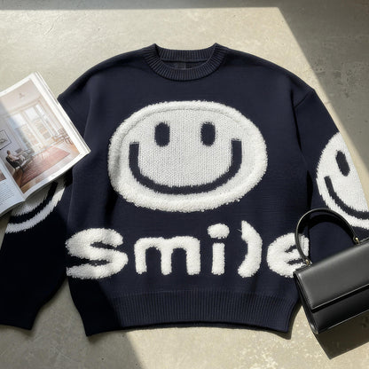Clara™ | Oversized Fuzzy Smile Sweater