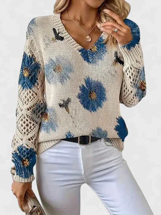Serenite™ | Elegant Floral Sweater