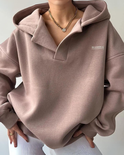 ‘Oversized Pink Hoodie with Print for Women - Perfect for Autumn/Winter Buy’