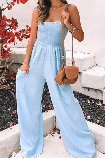 Women's Summer Jumpsuit: Sleeveless with Pockets in Various Colours - Ideal for Summer Days