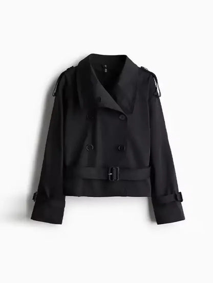 Zarah™ | Elegant Cropped Trench Coat