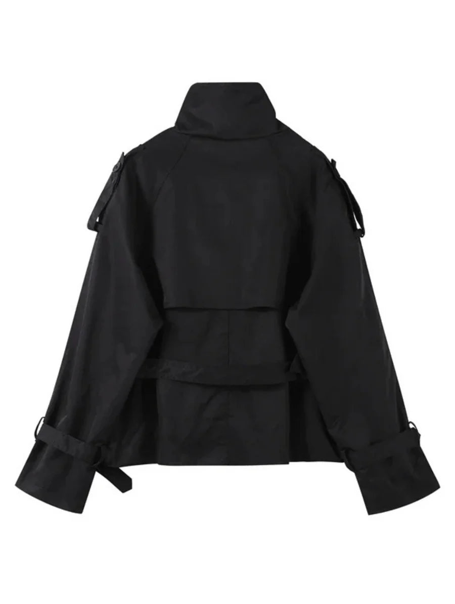 Zarah™ | Elegant Cropped Trench Coat