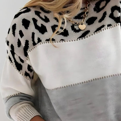 Liora™ | Leopard Colorblock Sweater