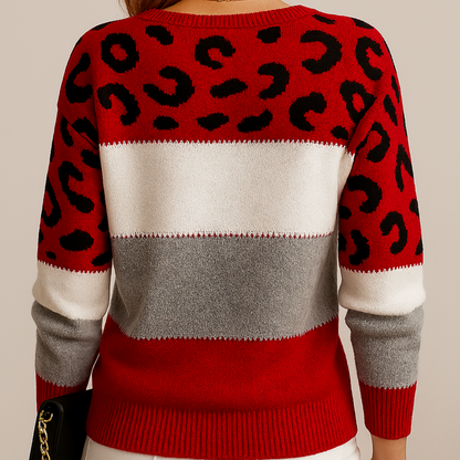 Liora™ | Leopard Colorblock Sweater