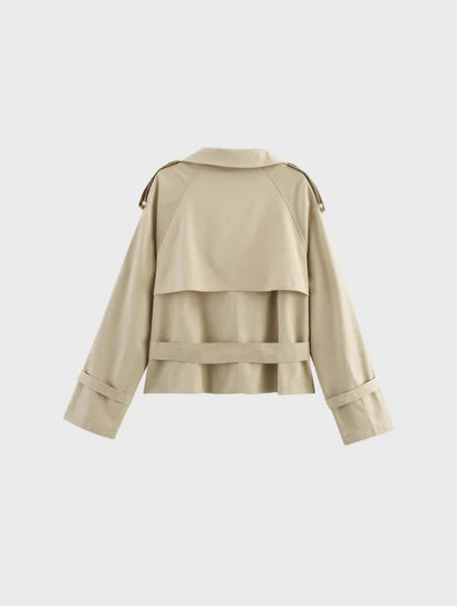Zarah™ | Elegant Cropped Trench Coat